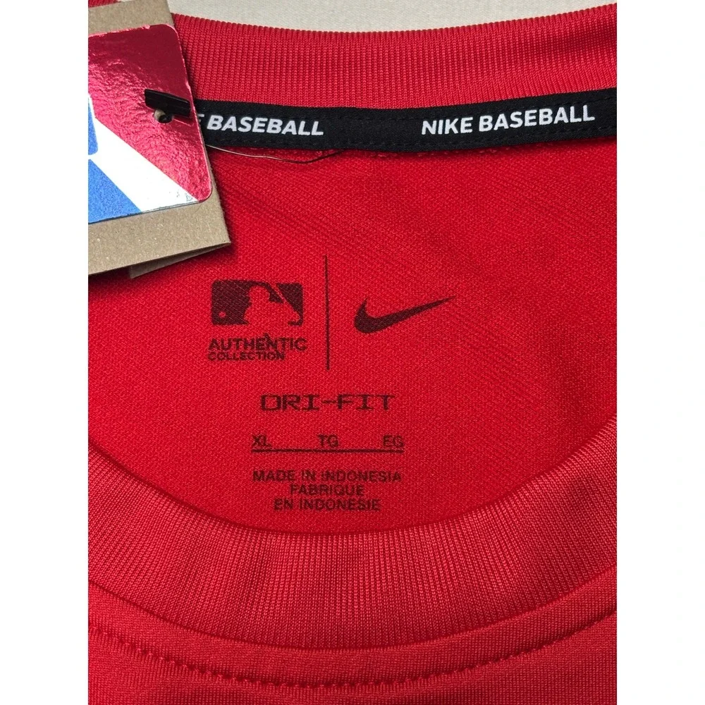 NWT Nike Washington Nationals MLB Authentic Collection Dri-FIT Red Shirt Mens XL
